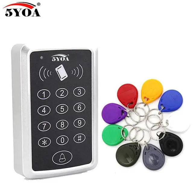 Main image of Intercom 10 rfid tag+RFID Proximity Card Access Control System RFID/EM Keypad Card Access Control Door Opener(125khz 1000user)