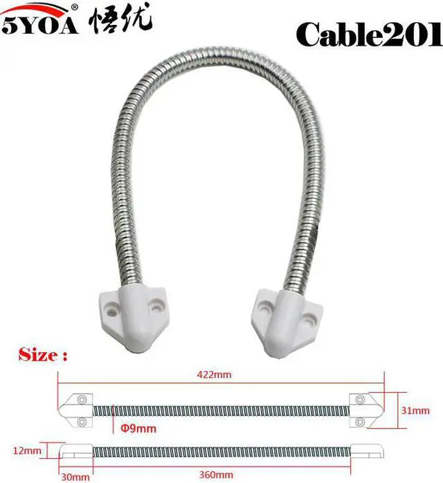 Alt view image 2 of 6 - Door Loop Electric Stainless steel Exposed Mounting protection sleeve Cable Line for Control Lock Door Lock(Cable301)