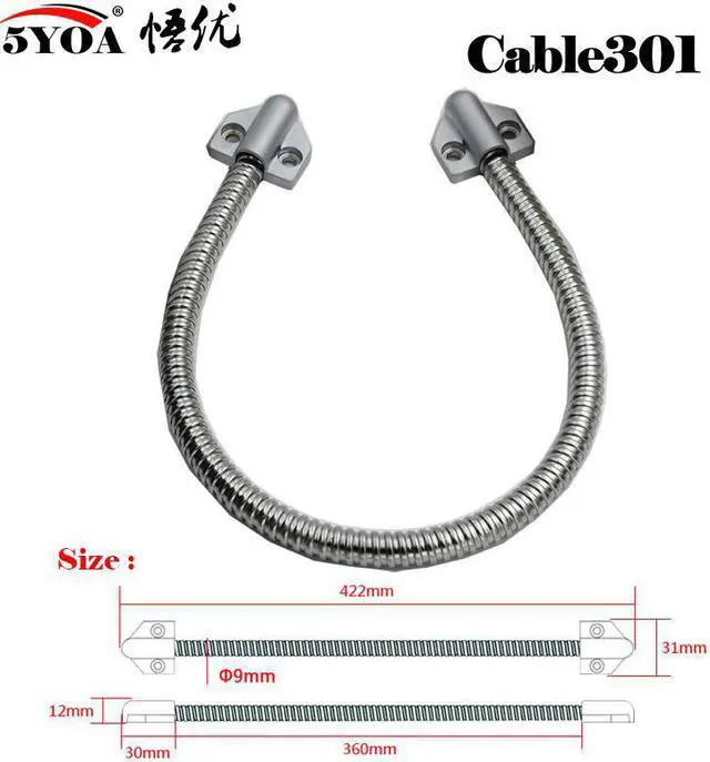 Alt view image 3 of 6 - Door Loop Electric Stainless steel Exposed Mounting protection sleeve Cable Line for Control Lock Door Lock(Cable301)