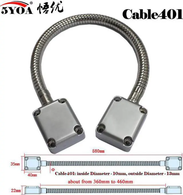 Alt view image 4 of 6 - Door Loop Electric Stainless steel Exposed Mounting protection sleeve Cable Line for Control Lock Door Lock(Cable301)