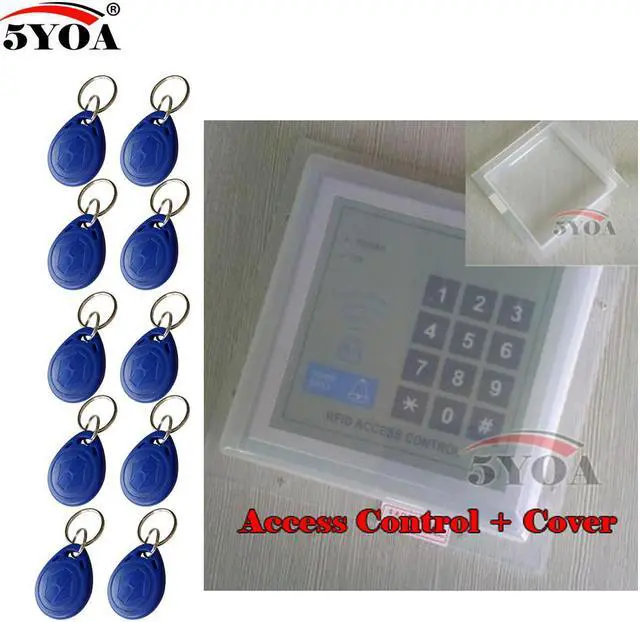 Main image of RFID Access Control System Device Machine Security Proximity Entry Door Lock Quality(AC and Cover 10Keys)