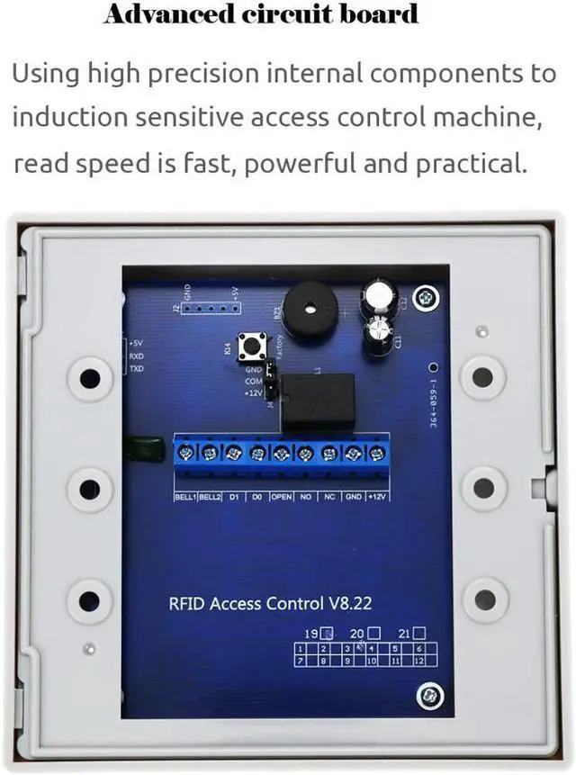 Alt view image 3 of 6 - RFID Access Control System Device Machine Security Proximity Entry Door Lock Quality(AC and Cover 10Keys)