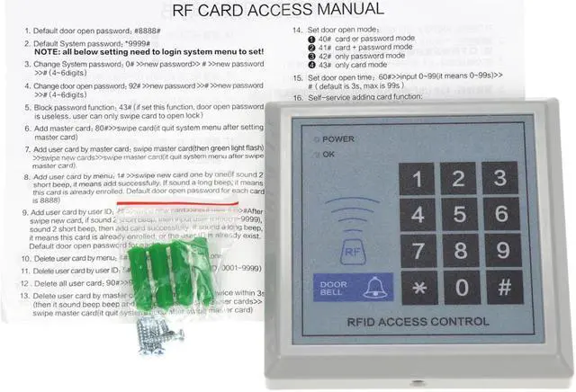 Alt view image 6 of 6 - RFID Access Control System Device Machine Security Proximity Entry Door Lock Quality(AC and Cover 10Keys)