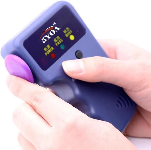 Alt view image 2 of 6 - Handheld 125KHz EM4100 RFID Copier Writer Duplicator Programmer Reader + EM4305 T5577 Rewritable ID Keyfobs Tags Card(5Keys and 5Cards)