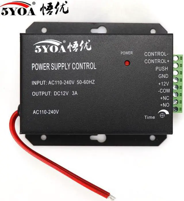 Main image of DC 12V Door Access Control system Switch Power Supply 3A 5A AC 110~240V for RFID Fingerprint Access Control Machine Device(12V3A Black Power)