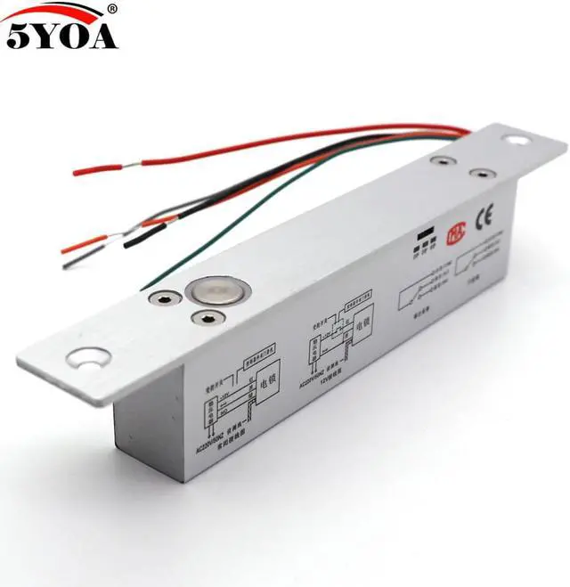 Alt view image 5 of 6 - Narrow Door Electric Bolt Mortise Lock for Door Lock Access Control DC 12V Stainless Steel Fail Safe Secure NC NO Electronic(Black NO)