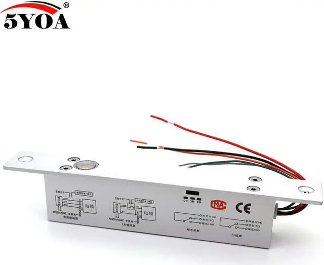 Alt view image 4 of 6 - Narrow Door Electric Bolt Mortise Lock for Door Lock Access Control DC 12V Stainless Steel Fail Safe Secure NC NO Electronic(Black NO)