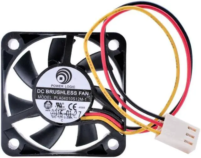 Alt view image 3 of 4 - PLA04010S12M-1 4cm 40mm fan 4010 40x40x10mm DC12V 0.08A Computer CPU North and South Bridge small cooling fan
