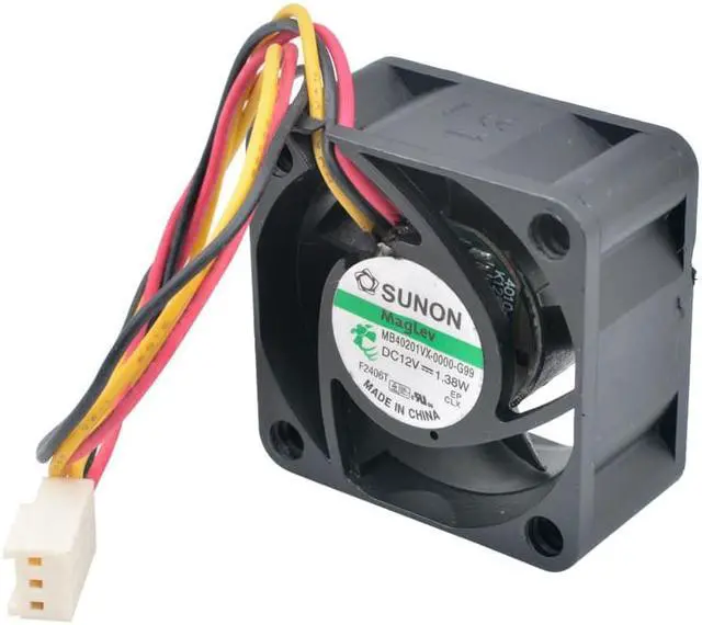 Alt view image 2 of 4 - MB40201VX-0000-G99 4cm 40mm fan 40x40x20mm DC12V 1.38W 3pin Cooling fan for 1U power supply