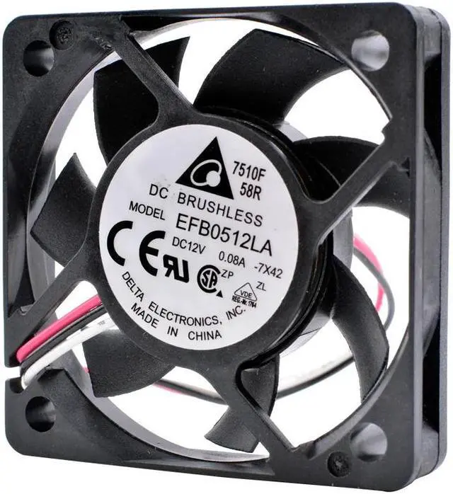 Alt view image 4 of 4 - EFB0512LA 5cm 5010 DC 12V 0.08A 50x50x10mm Support speed monitoring 5cm ultra-thin silent cooling fan