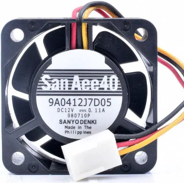 Alt view image 4 of 4 - 9A0412J7D05 4cm 4015 40x40x15mm 12V 0.11A 3pin large air volume switch motherboard cooling fan