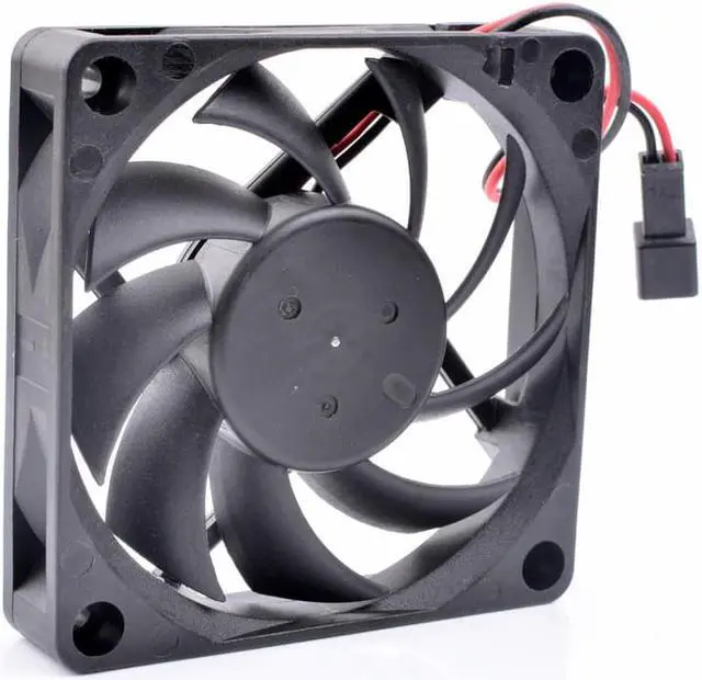 Alt view image 3 of 4 - DE07015R12L 7cm 70x70x15mm 7015 70mm fan 12V 0.30A two-line chassis refrigerator cooling fan