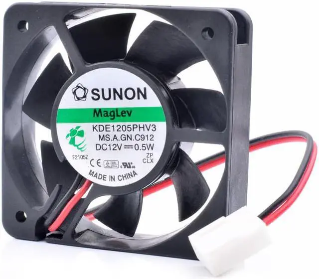 Alt view image 2 of 4 - KDE1205PHV3 5015 5cm 50x50x15mm 12V 0.5W magnetic suspension bearing quiet cooling fan