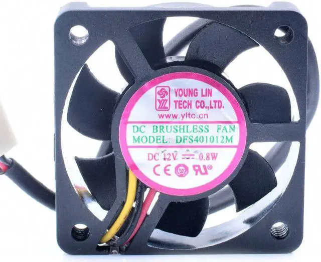 Alt view image 4 of 4 - DFS401012M 4cm 4010 40x40x10mm 12V 0.8W small very quiet central control heatsink video recorder fan