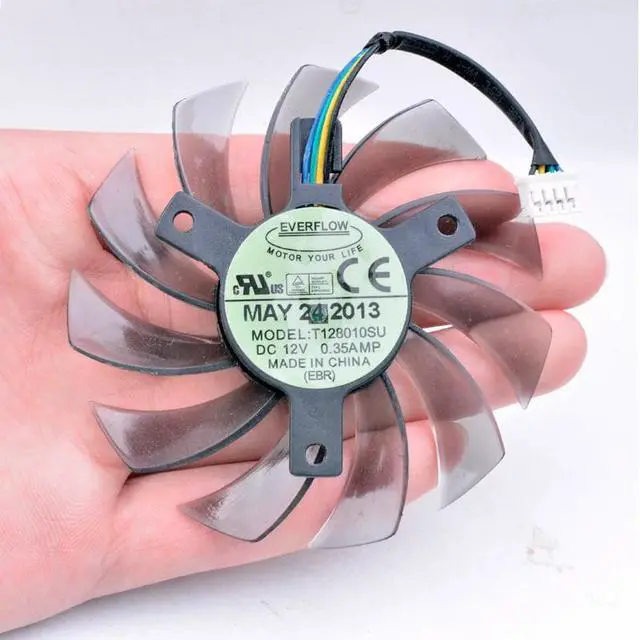 Alt view image 3 of 4 - T128010SU 12V 0.35A GTX780 GTX770 GTX760 GTX680 graphics card cooling fan