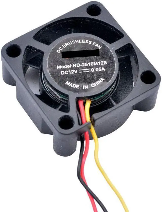 Alt view image 4 of 4 - ND-2510M12B 2.5cm 25mm 25x25x10mm DC12V 0.05A 3 lines double ball speed detection projector equipment miniature cooling fan