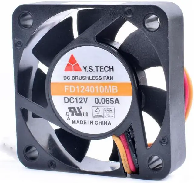 Alt view image 2 of 4 - Y.S FD124010MB 4cm 4010 40x40x10mm 40mm fan 12V 0.065A 3 lines very quiet cooling fan
