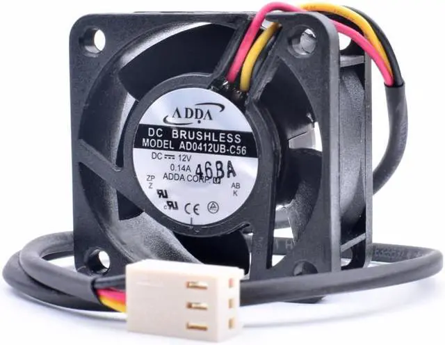 Alt view image 2 of 4 - AD0412UB-C56 4cm 4020 40mm fan 40x40x20mm DC12V 0.14A power inverter switch cooling fan