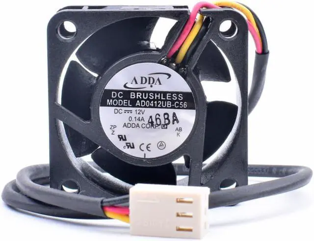Alt view image 3 of 4 - AD0412UB-C56 4cm 4020 40mm fan 40x40x20mm DC12V 0.14A power inverter switch cooling fan