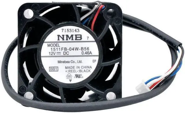 Alt view image 4 of 6 - 1511FB-04W-B56 4cm 40mm fan 40x40x28mm DC12V 0.46A 4pin double ball bearing cooling fan for server power supply