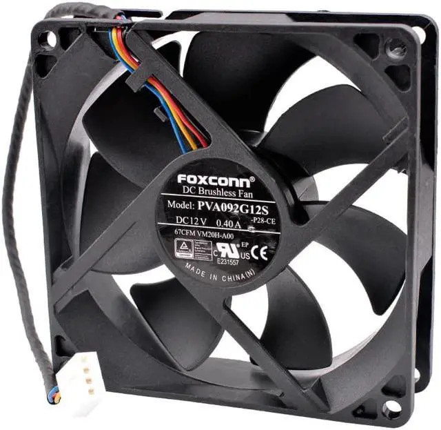 Alt view image 2 of 4 - PVA092G12S 9cm 92x92x25mm DC12V 0.40A 4 lines pwm computer CPU radiator dedicated cooling fan