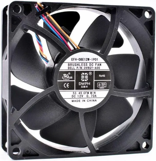 Main image of EFH-08E12W-IP01 3VRGY-A00 8cm 8025 80mm fan DC12V 0.70A server CPU large air volume cooling fan