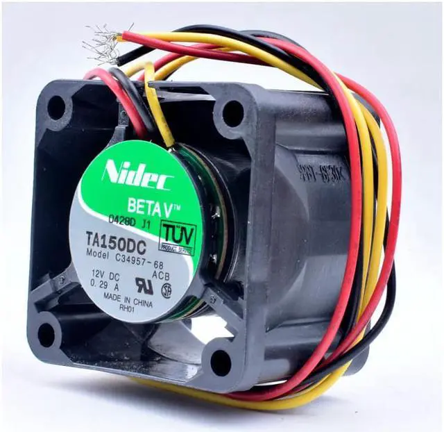Alt view image 2 of 4 - TA150DC C34957-68 4cm 4028 40x40x28mm DC12V 0.29A 3 line 1U server power cooling fan