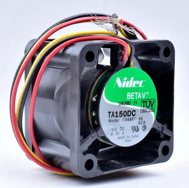 Alt view image 3 of 4 - TA150DC C34957-68 4cm 4028 40x40x28mm DC12V 0.29A 3 line 1U server power cooling fan