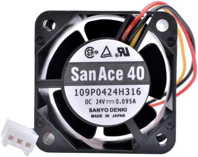 Alt view image 3 of 4 - 109P0424H316 4cm 4028 40x40x28mm DC24V 0.095A High-end server inverter NCUSIEMENS cooling fan