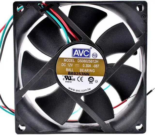 Alt view image 4 of 4 - DS08025B12H 8cm 80mm fan 8025 DC12V 0.30A Ball high air volume computer chassis CPU power cooling fan