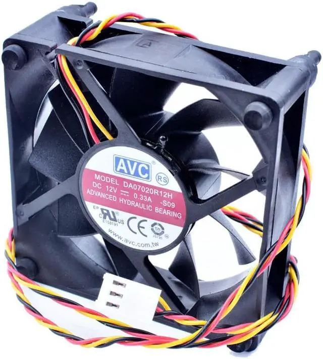 Alt view image 2 of 5 - DA07020R12H 7cm 7020 70x70x20mm 12V 0.33A 3 lines computer chassis CPU temperature control quiet cooling fan