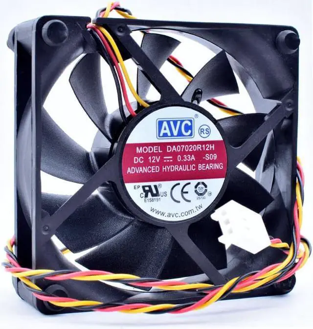 Main image of DA07020R12H 7cm 7020 70x70x20mm 12V 0.33A 3 lines computer chassis CPU temperature control quiet cooling fan