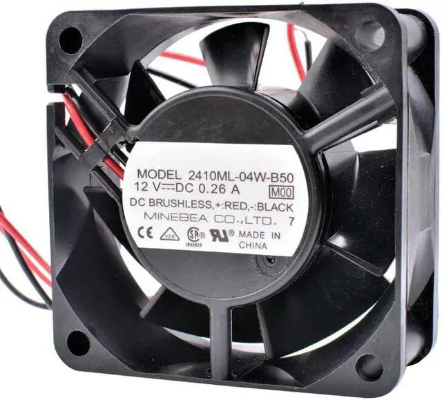 Alt view image 4 of 4 - 2410ML-04W-B50 6cm 6025 60x60x25mm 60mm fan DC12V 0.26A Computer chassis CPU power cooling fan