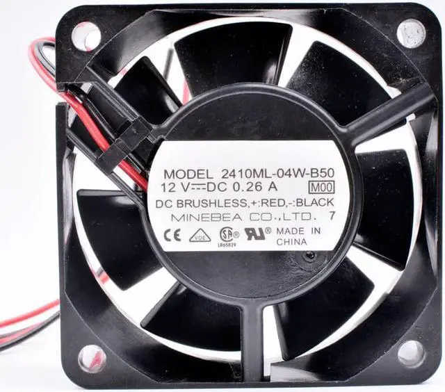 Alt view image 3 of 4 - 2410ML-04W-B50 6cm 6025 60x60x25mm 60mm fan DC12V 0.26A Computer chassis CPU power cooling fan