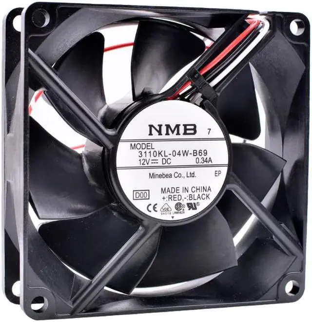 Main image of 3110KL-04W-B69 8cm 8025 DC 12V 0.34A Dual ball server power supply DLP large screen cooling fan