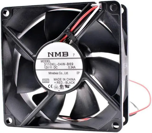Alt view image 4 of 4 - 3110KL-04W-B69 8cm 8025 DC 12V 0.34A Dual ball server power supply DLP large screen cooling fan