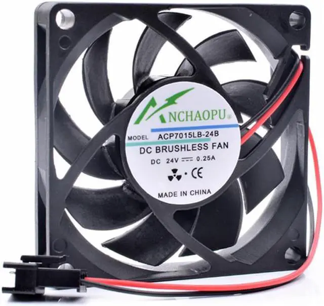 Main image of ANCHAOPU ACP7015LB-24B 7cm 70mm 7015 70x70x15mm DC24V 0.25A double ball inverter large air volume cooling fan