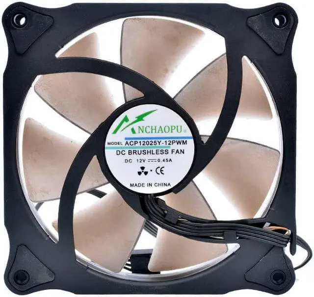 Alt view image 6 of 6 - ACP12025Y-12PWM 12cm 120mm 120x120x25mm 12V 0.25A 4 wire speed control LED blue light cooling fan suitable for chassis CPU