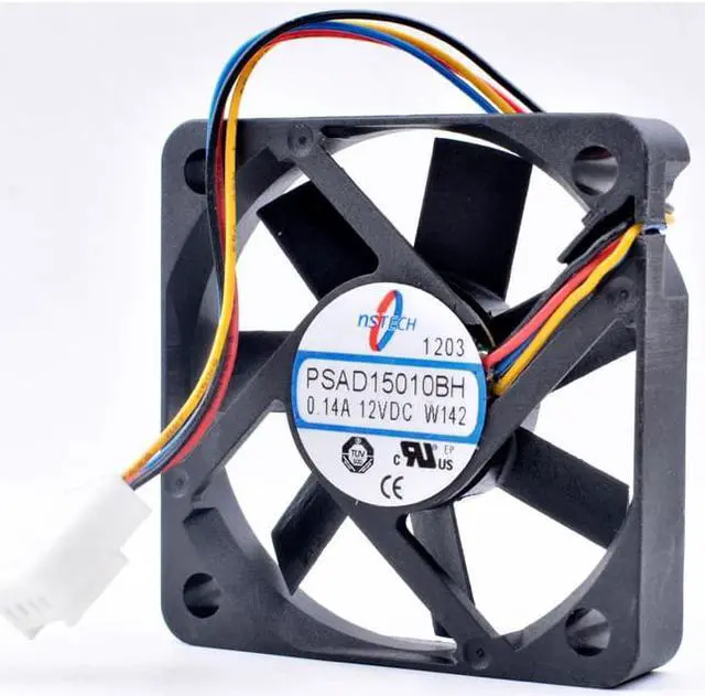 Alt view image 2 of 4 - PSAD15010BH 5cm 50mm fan DC12V 0.14A double ball bearing 4 lines pwm computer motherboard CPU cooling fan