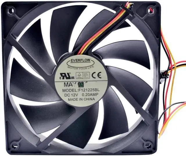 Alt view image 4 of 4 - F121225BL 12cm 12025 120mm fan 120x120x25mm DC12V 0.20A double ball speed detection for cooling fan of computer chassis CPU