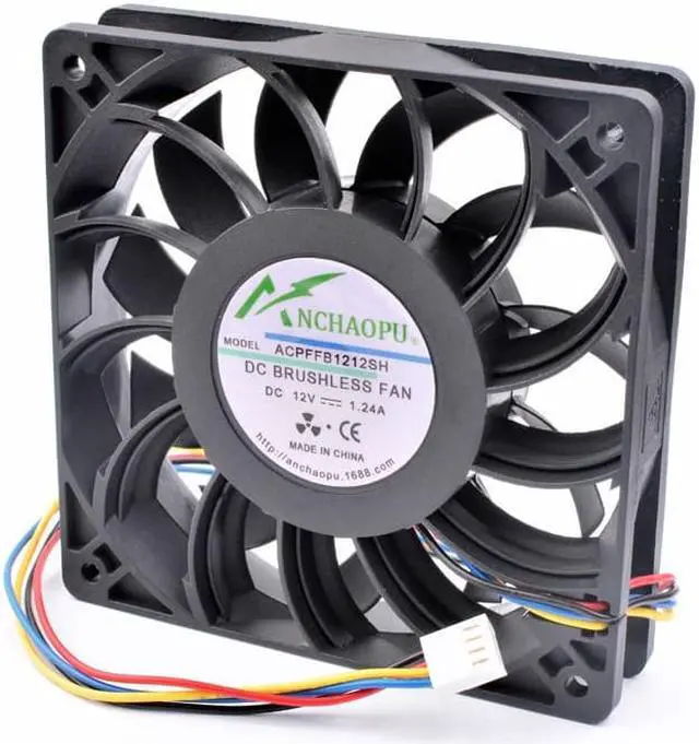 Alt view image 3 of 4 - ANCHAOPU FFB1212SH 12cm 12025 120mm fan DC12V 1.24A 4 lines pwm high speed server chassis cooling fan