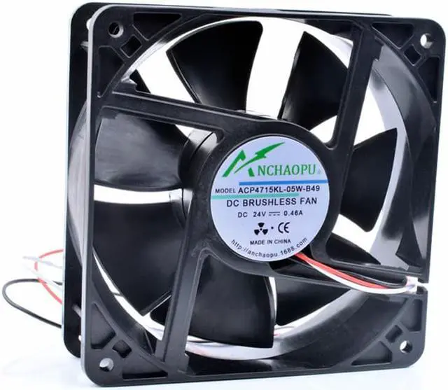Main image of ANCHAOPU 4715KL-05W-B49 12cm 12038 120x120x38mm DC24V 0.46A 3 line inverter cooling fan