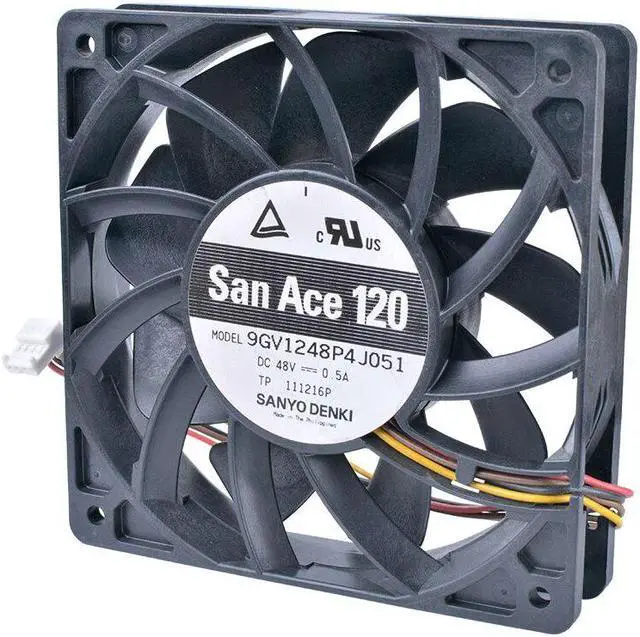 Alt view image 4 of 4 - 9GV1248P4J051 12cm 12025 120mm 48V 0.50A 4-wire double ball bearing server with large air volume fan