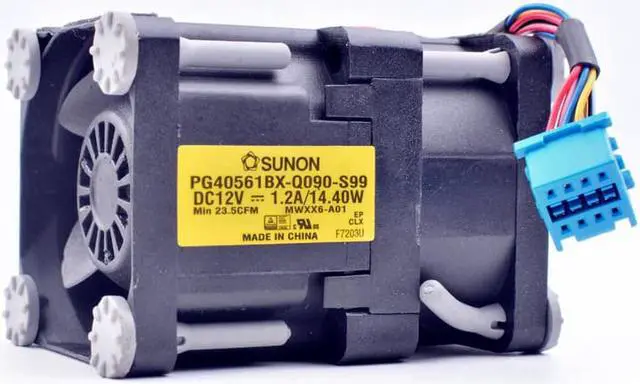 Main image of PG40561BX-Q090-S99 MWXX6-A01 4cm 4056 40x40x56mm 12V 1.2A/14.40W server cooling fan