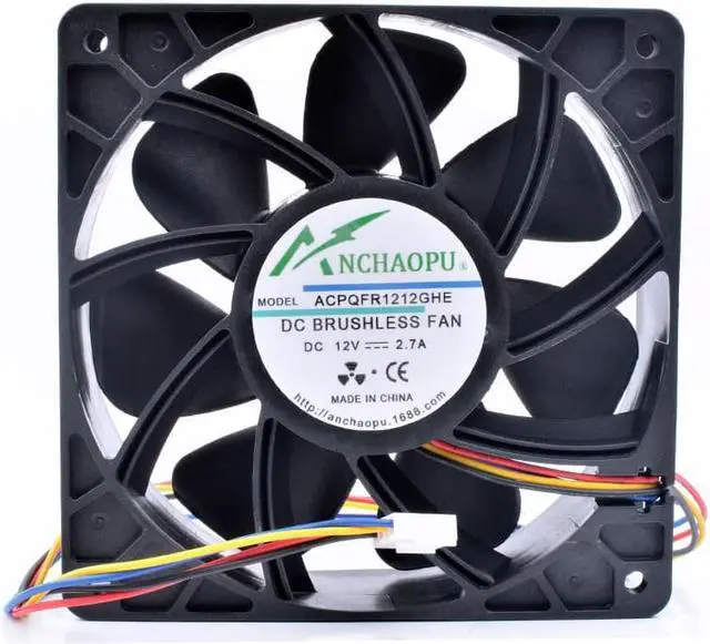 Alt view image 3 of 4 - ANCHAOPU QFR1212GHE 12cm 12038 120x120x38mm 12V 2.7A 4 lines pwm server chassis large air volume cooling fan