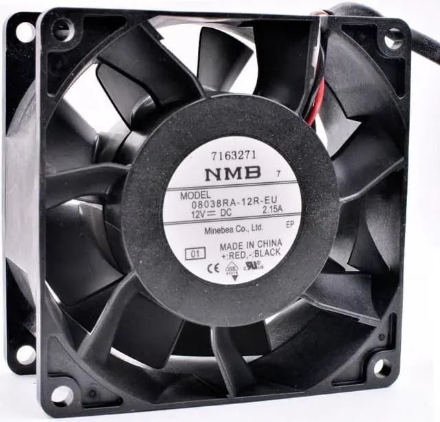 Main image of 08038RA-12R-EU 8cm 8038 12V 2.15A 4 line waterproof large air volume server cooling fan