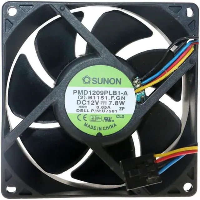 Alt view image 2 of 4 - PMD1209PLB1-A 9cm 92mm fan 9032 9232 DC 12V 7.8W D ell chassis cooling fan