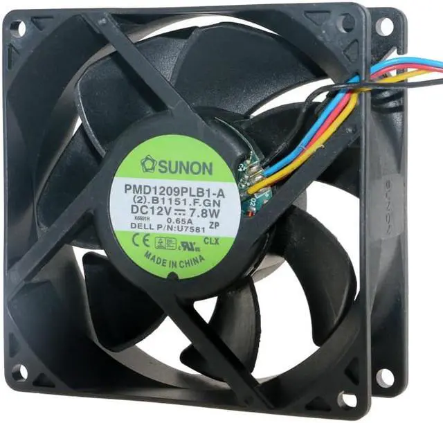 Alt view image 3 of 4 - PMD1209PLB1-A 9cm 92mm fan 9032 9232 DC 12V 7.8W D ell chassis cooling fan