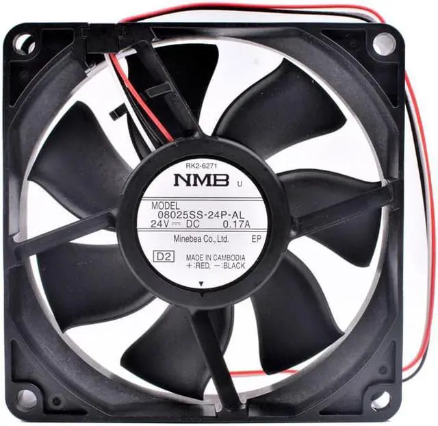 Alt view image 2 of 4 - 08025SS-24P-AL 8cm 8025 80x80x25mm DC24V 0.17A inverter cooling fan