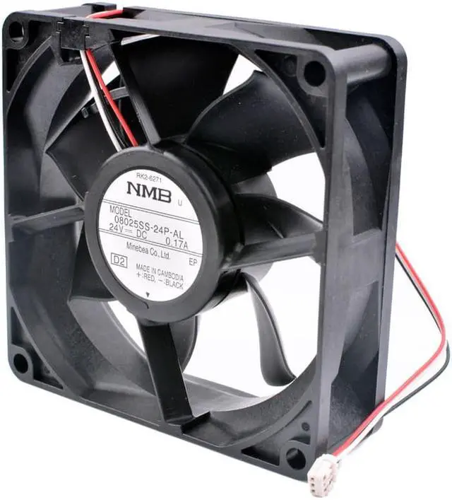 Alt view image 3 of 4 - 08025SS-24P-AL 8cm 8025 80x80x25mm DC24V 0.17A inverter cooling fan